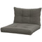 Outsunny Patio Chair Cushions Set in Charcoal Grey - 2-Piece with Thick Filling & Button Tufted Design