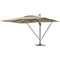 Outsunny 13 FT Cantilever Umbrella in Khaki - Aluminum, 360° Rotation, Crank, Tilt, with Cross Base