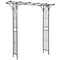 Outsunny Metal Garden Arch 7ft Outdoor Arbor for Climbing Plants Wedding Decor Black