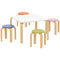 Qaba Kids Table and Chair Set, 5-Piece Children Furniture Set, Kids Table and 4 Chair Set for Daycare, Classroom, Playroom
