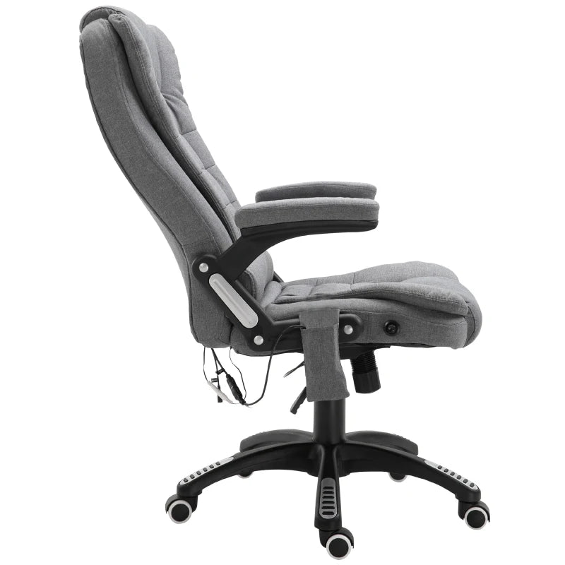 High Back Adjustable Massage Office Chair Ergonomic Reclining Executive Chair Home Office Furniture Grey