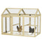 Chicken Run Expandable Outdoor Large Chicken Coop with 2 Doors and 3 Perches for 1–3 Chickens