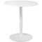 HOMCOM Modern Round Dining Table Steel Base White for Living Dining Room Sleek & Stylish