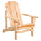 Outsunny Wooden Classic Adirondack Chair with Cup Holder Ergonomic Outdoor Patio Garden Deck Furniture Natural