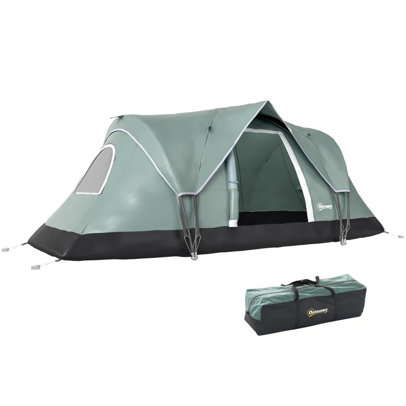 5-6 Person Family Tent, Outdoor Camping Tent with Lighting Hook, Carrying Bag for Camping, Hiking and Travelling, Green