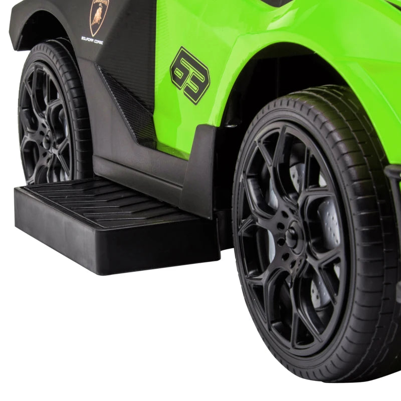 Aosom 3 in 1 Ride on Push Car for Toddlers, Licensed Kids Sliding Car with Safety Protection Footrest Horn, Green