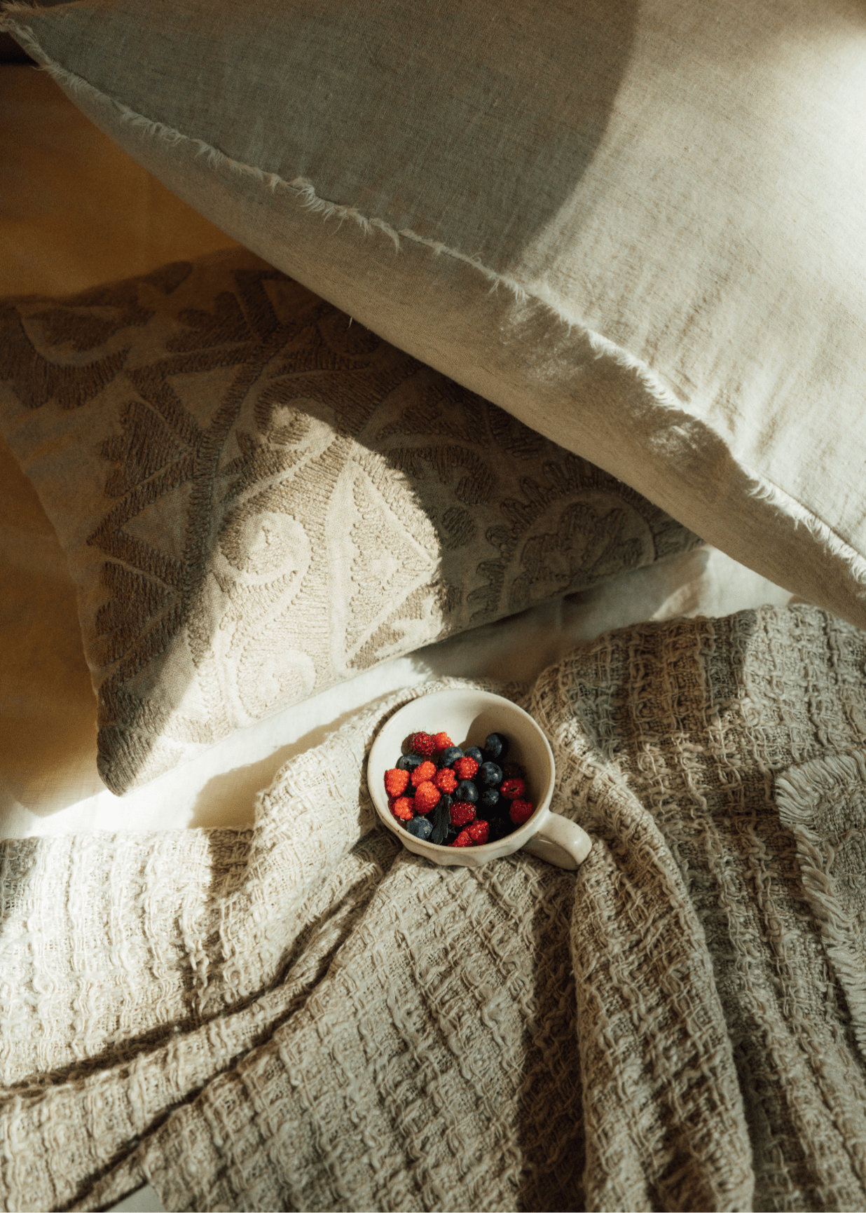 Sable Fringe Throw – Beige 