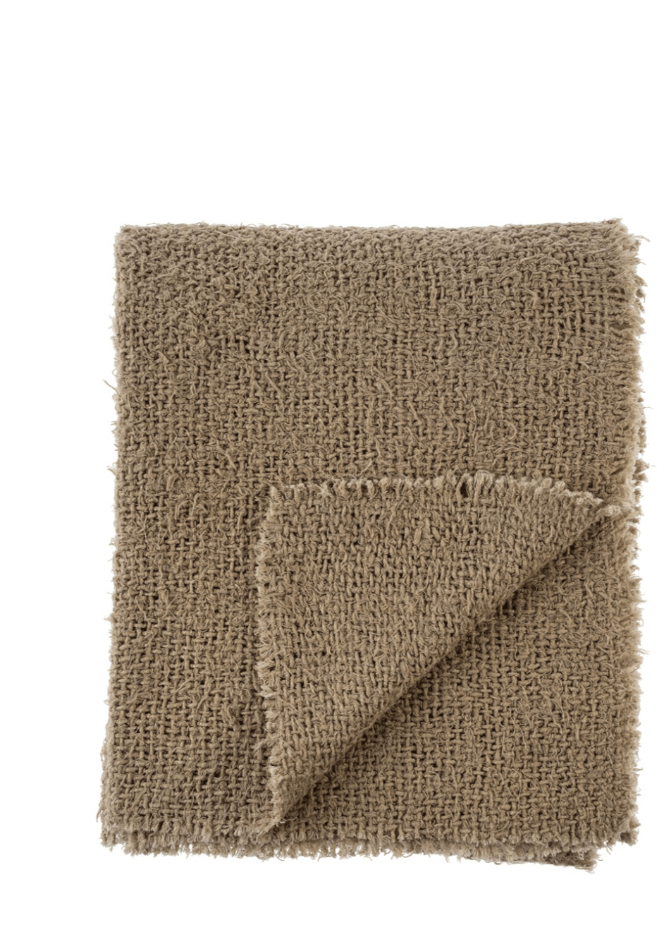 Sable Fringe Throw – Beige 