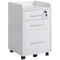 HOMCOM Mobile Filing Cabinet: 3-Drawer Vertical Unit with Lock & Wheels for Letter/Legal Docs, White