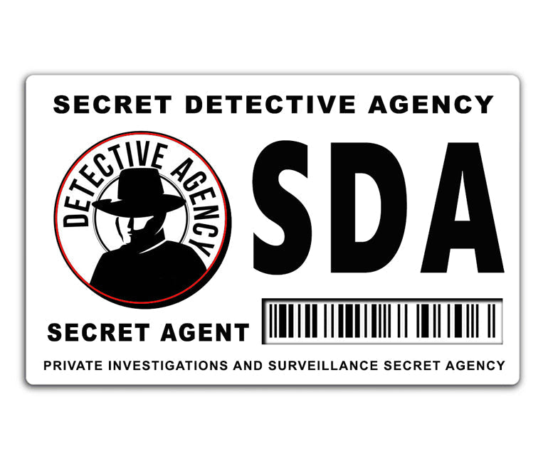 SDA Secret Detective Agency Secret Agent ID Card 