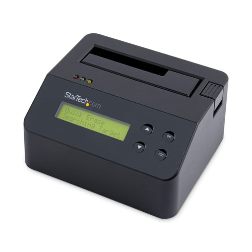 StarTech Single-Bay Hard Drive Eraser & Docking Station, Standalone HDD/SSD Sanitizer with LCD Display, USB 3.0, 9 Erase Modes & SATA III