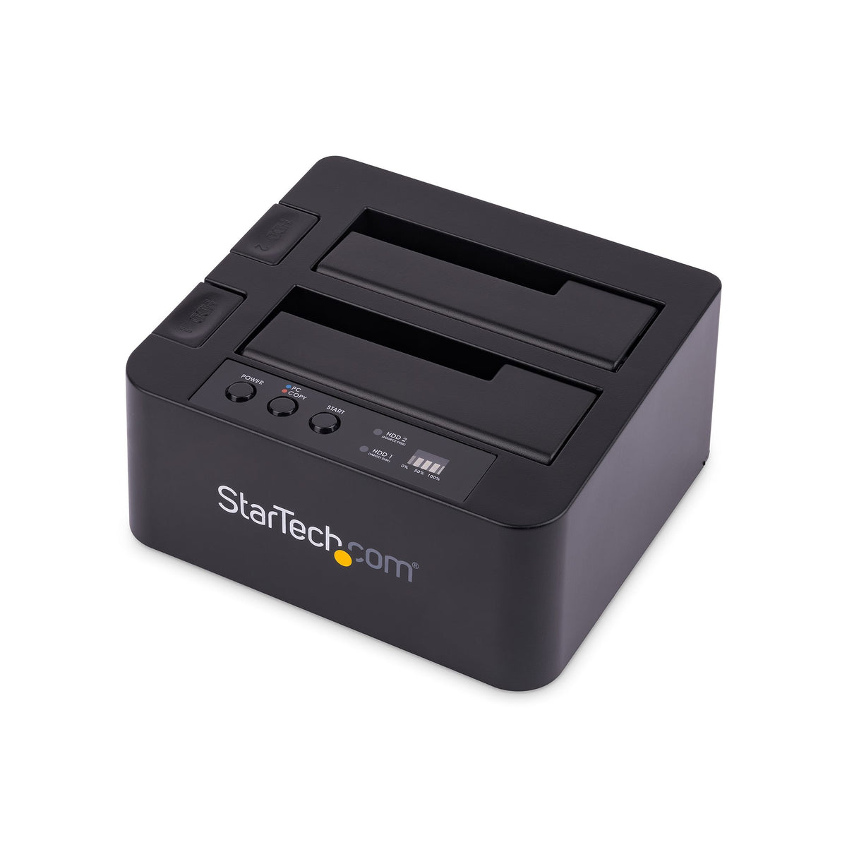 StarTech Dual-Bay Hard Drive Duplicator & Docking Station, Standalone HDD/SSD Cloner, USB 3.2 Gen 2 (10Gbps), SATA III