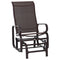 Patio Glider with Breathable Mesh Fabric, Outdoor Glider Chair, Garden Rocking Gliding Seat for Patio, Yard, Porch, Brown