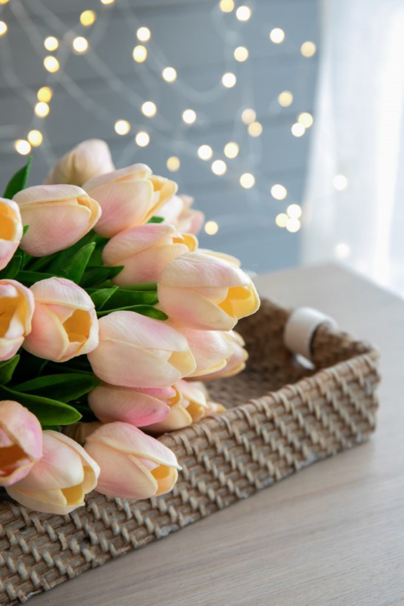 Artificial Tulip 9-Stem Bundle, Pink 