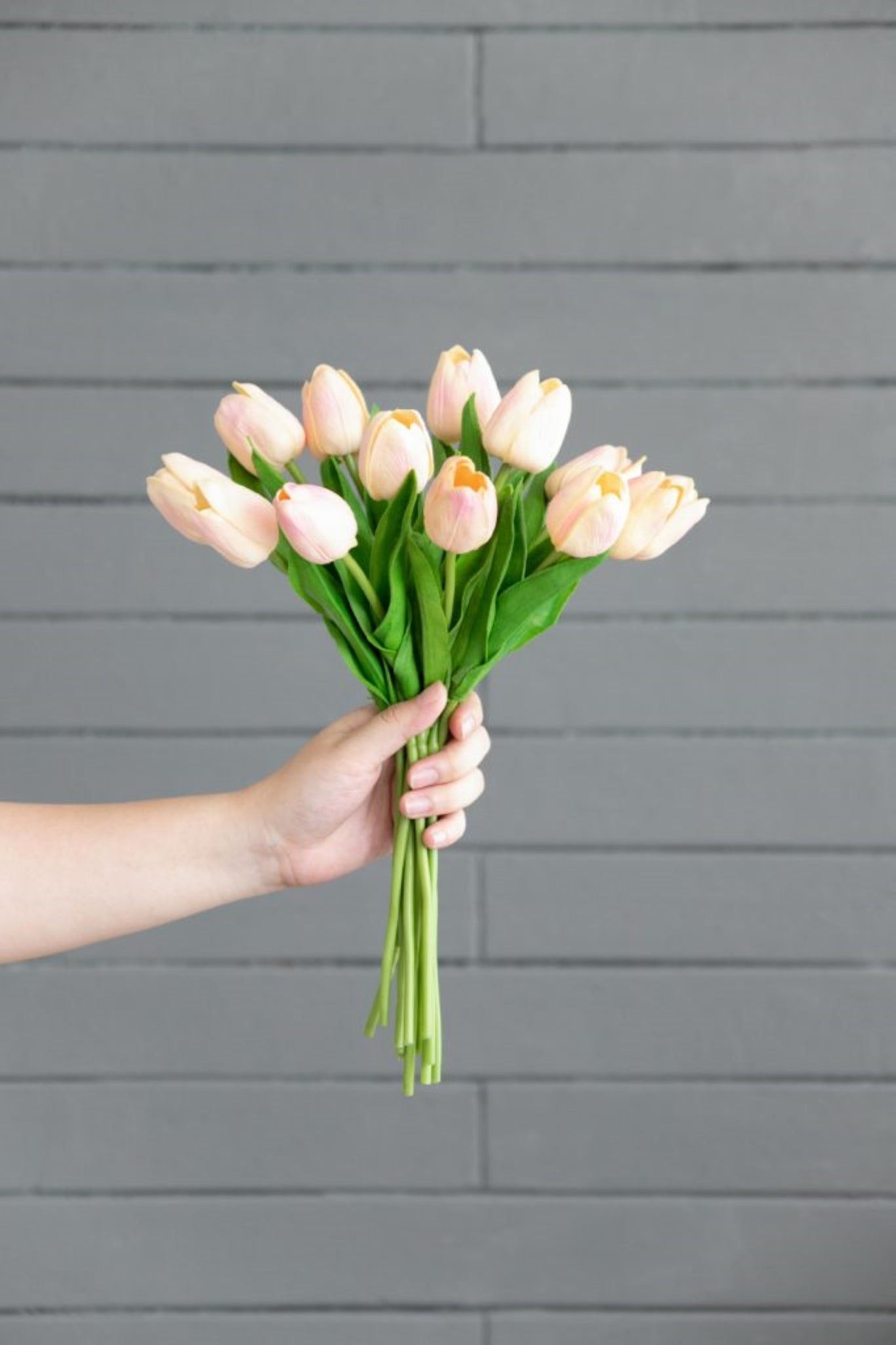Artificial Tulip 9-Stem Bundle, Pink 
