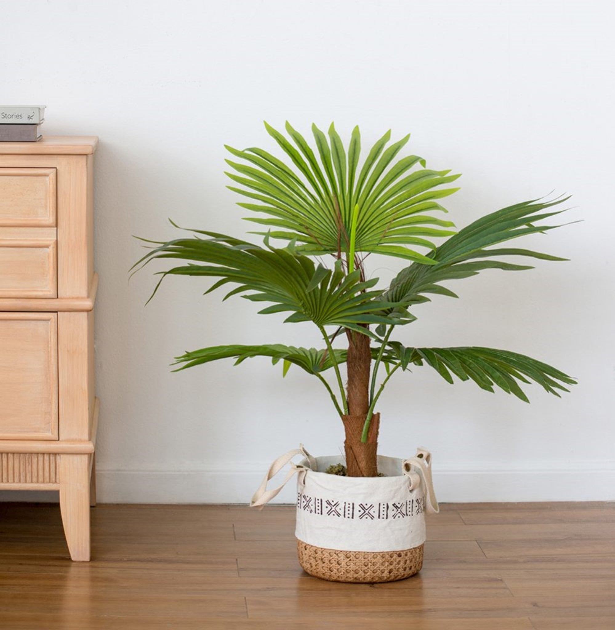 Artificial Fan Palm Tree In Pot 
