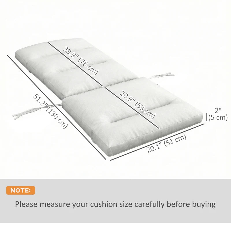 Patio Chair Cushion for Adirondack Chairs Replacement Cushion with Back and Ties, Light Grey
