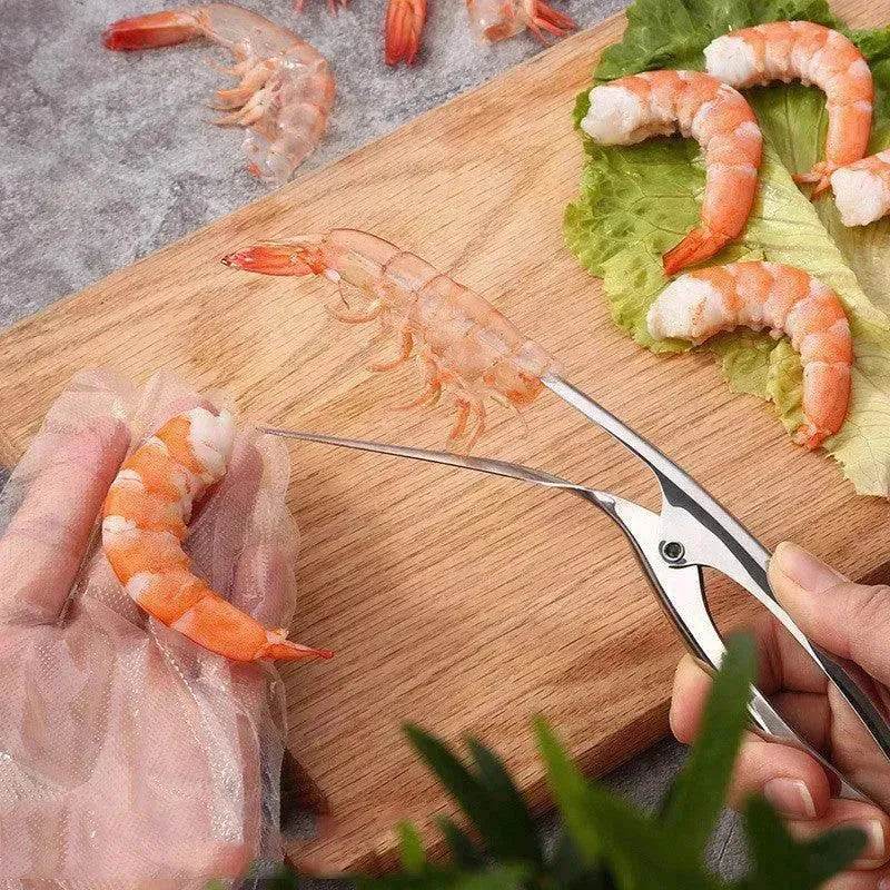 Shrimp Peeler Kitchen Appliances Portable Stainless Steel Shrimp Deveiner Lobster Practical Kitchen Supplies Fishing Knife Tools 