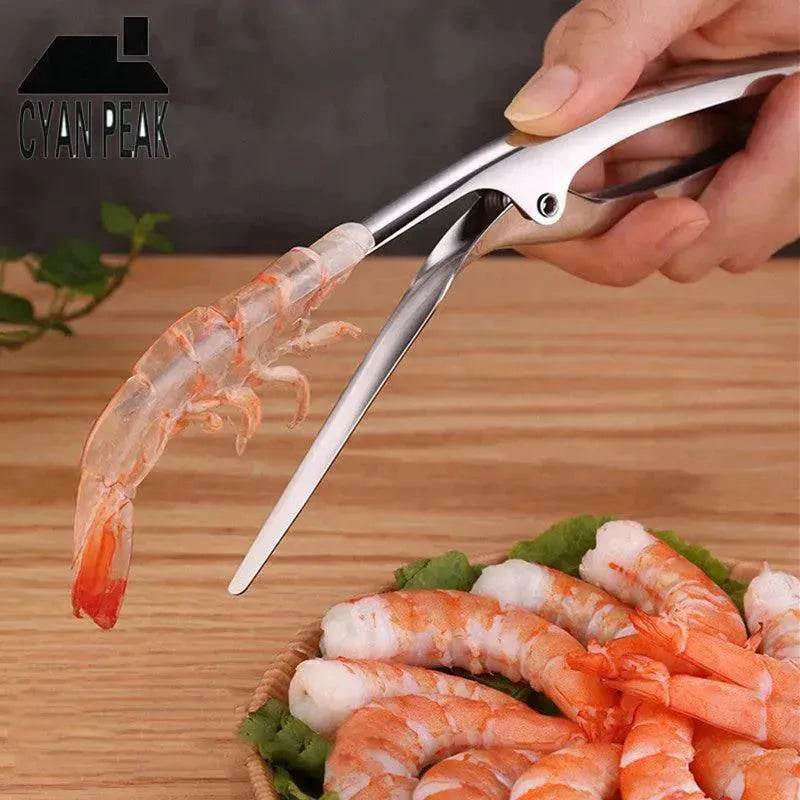 Shrimp Peeler Kitchen Appliances Portable Stainless Steel Shrimp Deveiner Lobster Practical Kitchen Supplies Fishing Knife Tools 