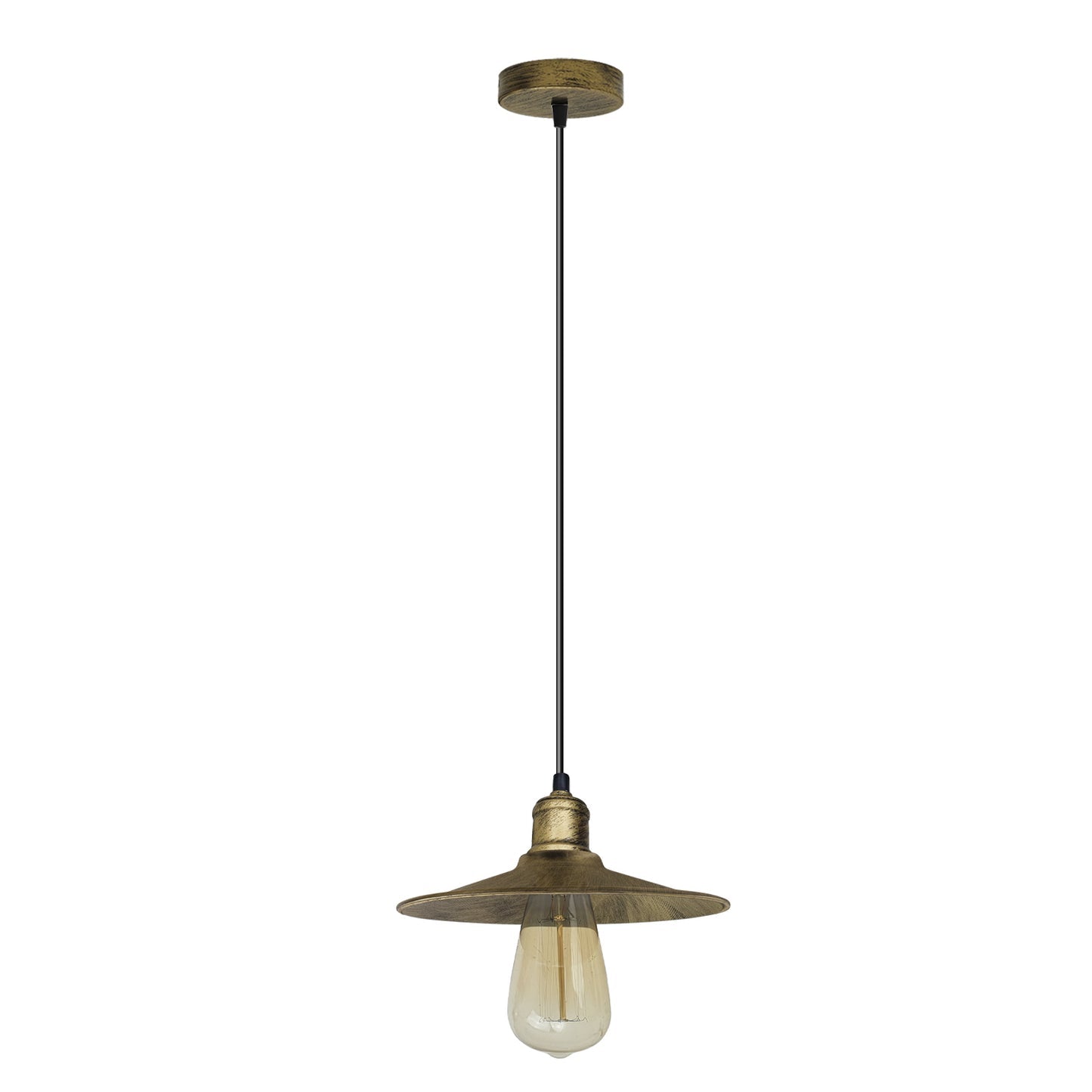 Modern Metal Flat Brushed Brass Pendant Lighting~ 1567