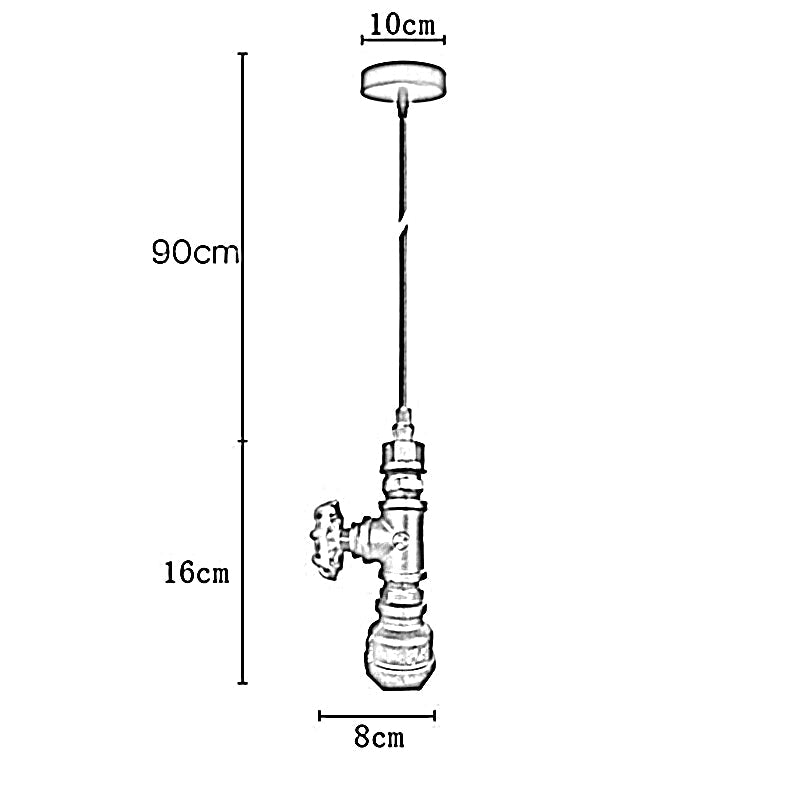 Industrial Steampunk Water Pipe Pendant Light~1162