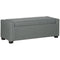 HOMCOM Fabric Flip-Top Bench: Upholstered Storage Ottoman for Versatile Use, Light Grey