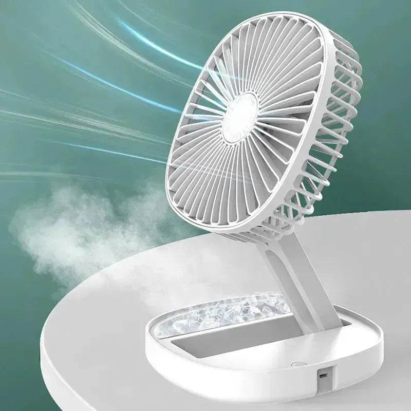Small Portable Air Conditioning Appliances Foldable Electric Fan USB Rechargeable Desktop Fans 