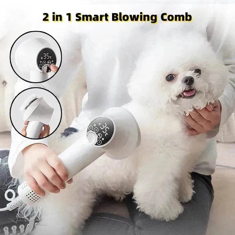 Smart Pet Hair Dryer Dog Golden Retriever Cat Grooming Hairdressing Blow & Comb Silent No Harm Pet Cleaning Supplies Pet Products 