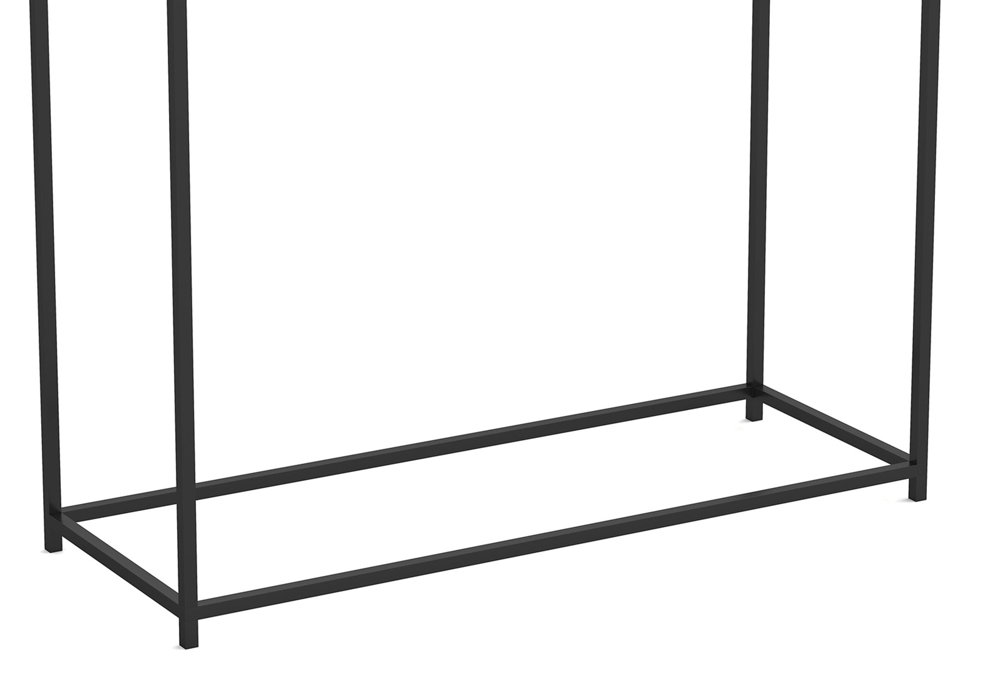 Sophisticated 32" Console Table with Dark Taupe Top and Black Metal Frame 