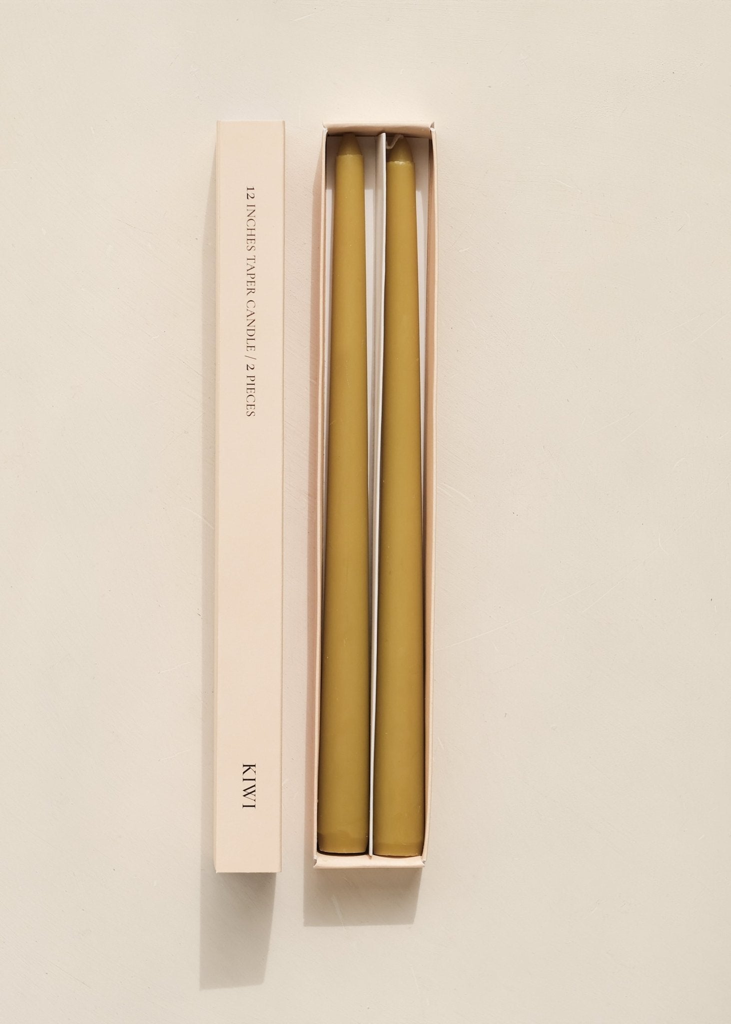 Soy Taper Candle, 12" - Kiwi 