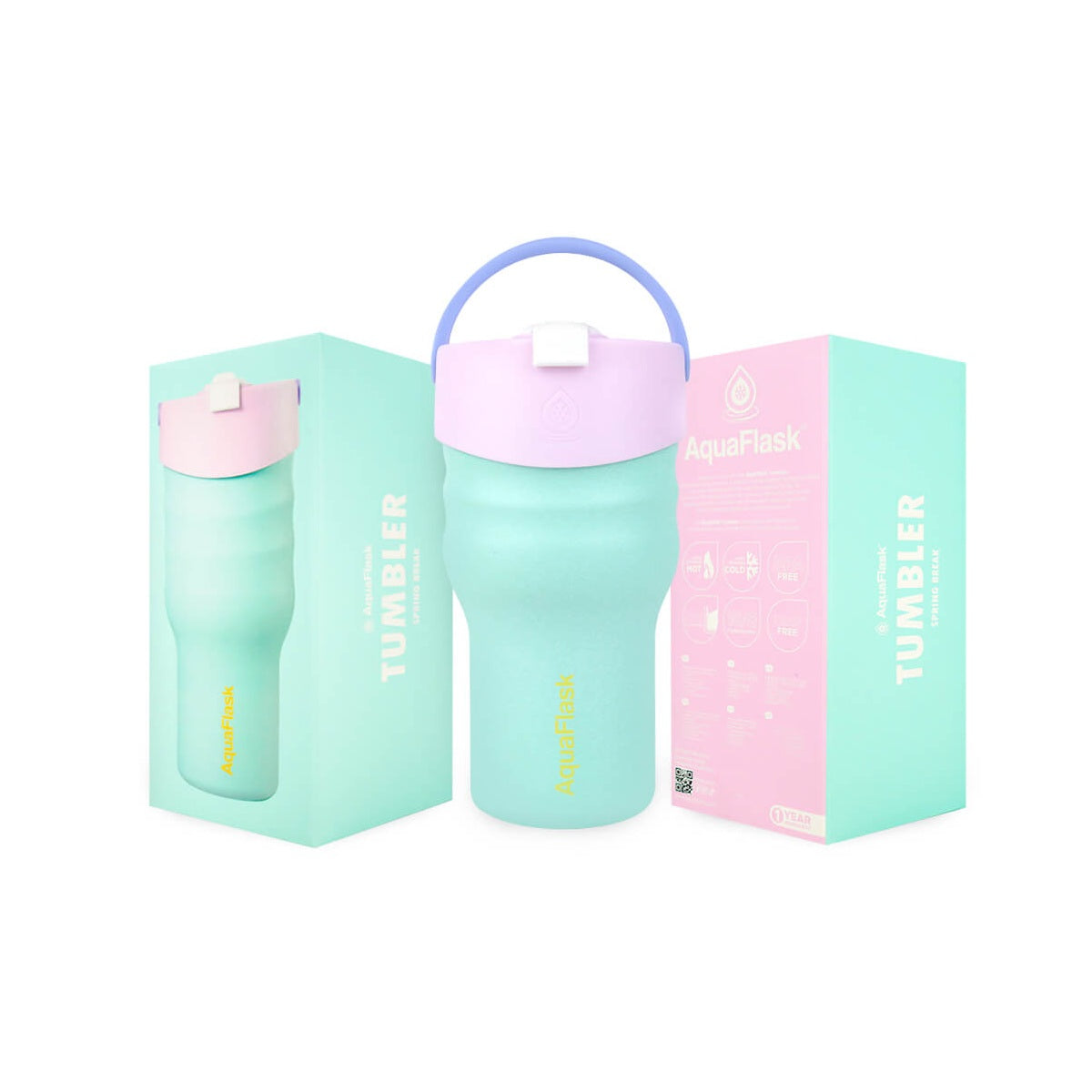 Aqua Flask 20oz – Stainless Steel Tumbler, Vacuum Insulated, Hot & Cold, Leak Proof 