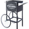Popcorn Machine Cart Black 12oz – Premium Steel Popcorn Cart with Large Wheels for 12oz Canadian Popcorn Machine