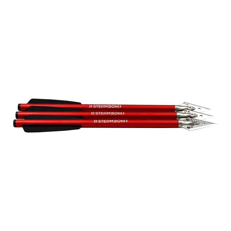 Steambow Archery AR-Series Aluminum Broadhead Bolts - 3 Pack 
