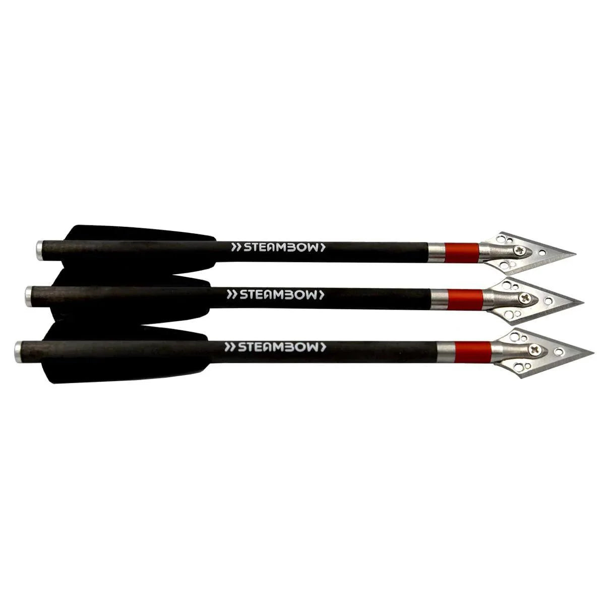 Steambow Archery AR-Series Carbon Broadhead Arrows - 3 Pack 