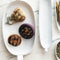 Stoneware Baker Set of 2 | Oval Oven-to-Table Bakeware with Handles & White Reactive Glaze Finish