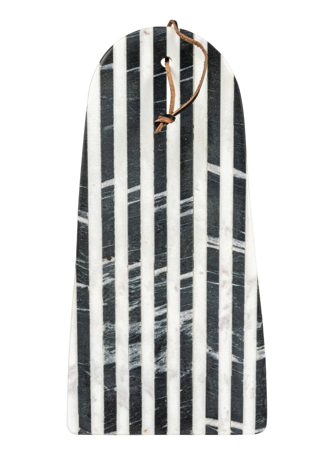 Stripes & Leather Marble Cutting Board 