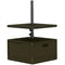 Patio Umbrella Weighted Base with Table Tray, Heavy Duty Umbrella Base with Wheels Handles, Brown