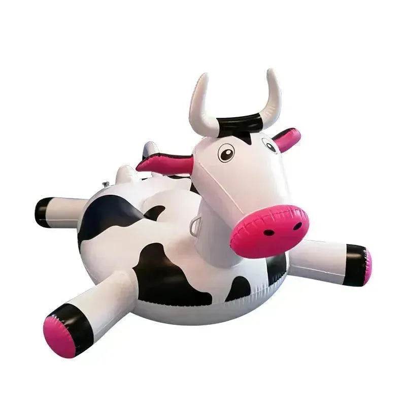 Summer Outdoor Water Inflatable Cows Floating Row Toys 