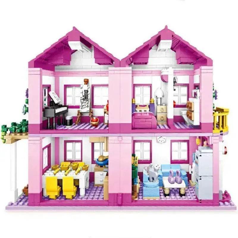 Summer Villa Play House Children's Educational Building Blocks Toys 