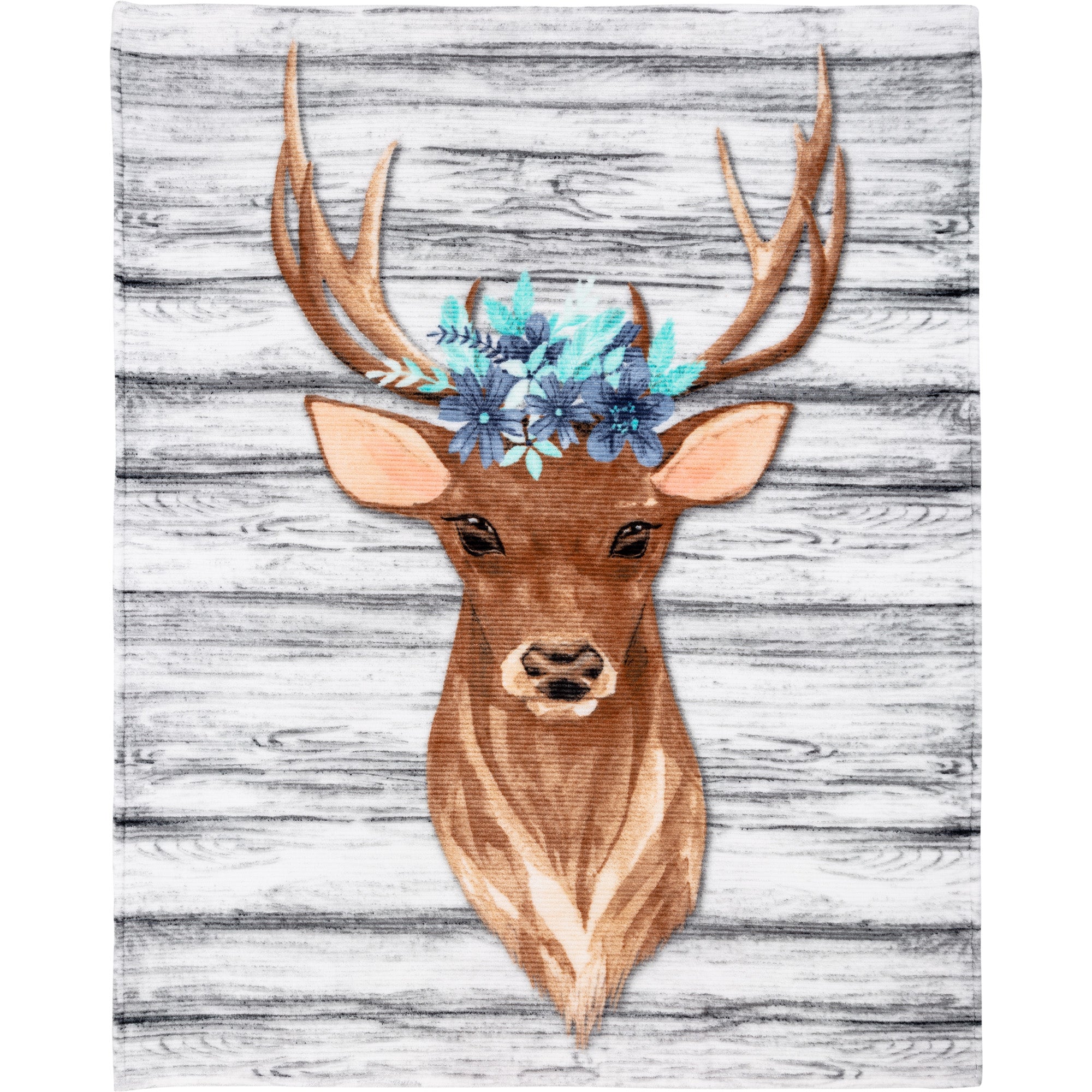 Super Soft Knitted Blanket Throw Home Decor Bedding  48X60 Floral Deer 