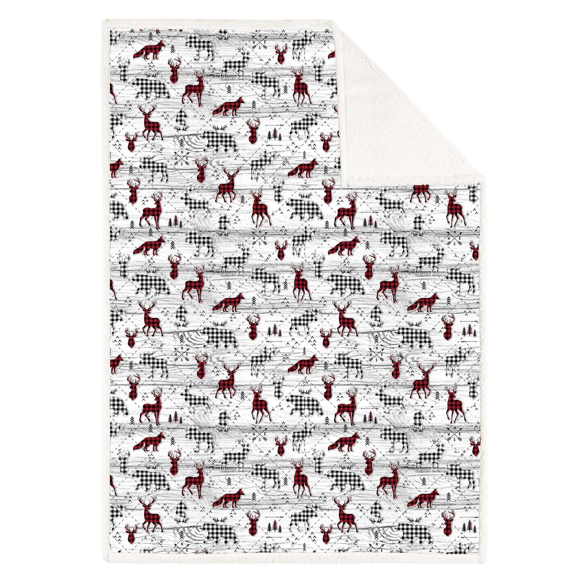 Super Soft Oversized Quilted Blanket Throw Home Decor Bedding 50X70 Buffalo Animal 
