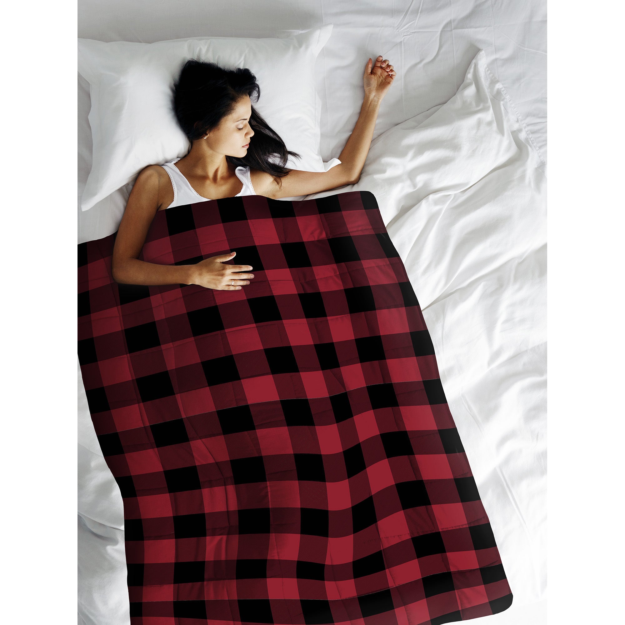Super Soft Woven Weighted Blanket Throw Home Decor Bedding 40X60 Red Buffalo Plaid 