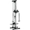Soozier Wall Mount Cable Station, 15 Positions Adjustable Dual Pulley Machine Cable Crossover Machine Home Gym Equipment