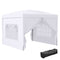 Outsunny 10'x10' Pop Up Party Tent Outdoor Wedding Gazebo Canopy Carrying Bag White