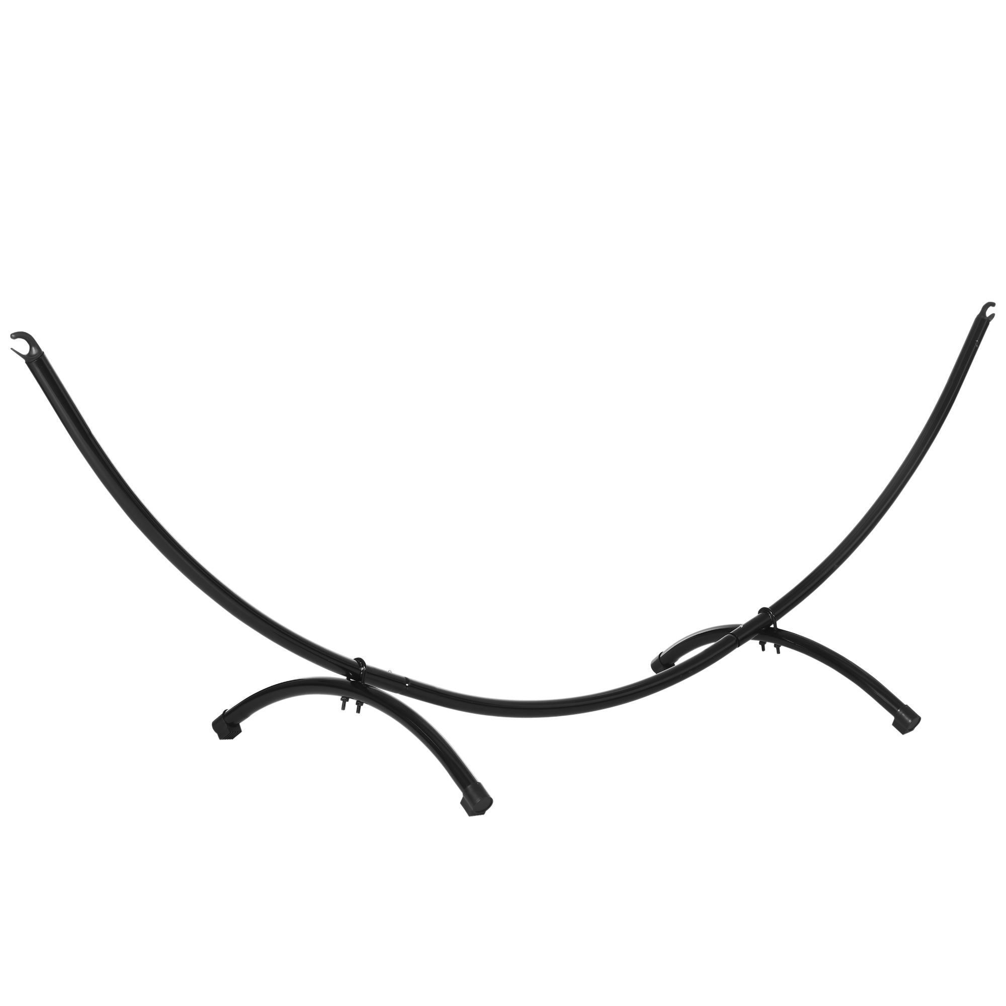 Outsunny 10ft Hammock Stand Steel Frame for Garden Camping Picnic Outdoor Patio Durable Black 
