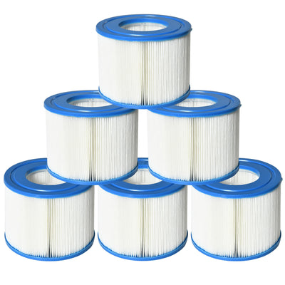 Outsunny Spa Pool Filter Cartridge Refresh: 6 Pack Replacement Filters for Hot Tub, Inflatable Pool Cleaning and Maintenance 