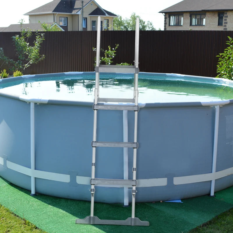 70" Above Ground Pool Ladder for 48" Pool Wall Height, Grey