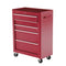 5-Drawer Rolling Tool Cabinet on Wheels, Lockable Tool Chest, Tool Organizer for Garage, Factory and Workshop, Red
