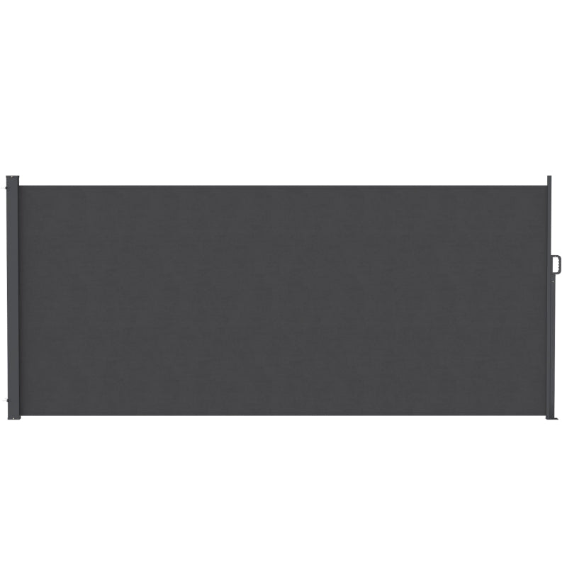 Retractable Side Awning, 165" x 73" Outdoor Privacy Screen, Water-Resistant, UV 50+, Dark Grey