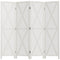 HOMCOM 4-Panel Wall Partition Farmhouse Room Divider: Foldable Design Wooden Frame 5.6FT, White